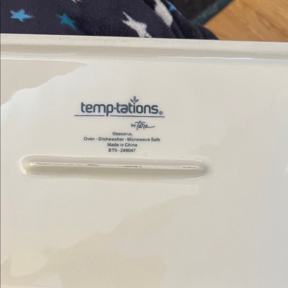 Temp-Tations Holly Peppermint design 3piece set ramekins and platter excellent - Picture 4 of 4